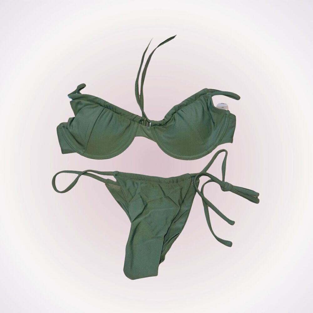 SHEIN green underwirde bikini | Sz S, NWT